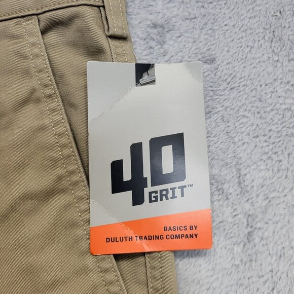 Duluth Trading 40 Grit Pants Mens 38x30 Slim Fit Straight Leg Flex Twill Cargo - Picture 9 of 11